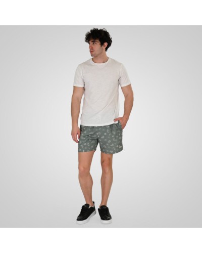 261RMTS-8019 Swim Shorts in Patterned Print (AOP) CC56 Sage Green