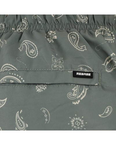 261RMTS-8019 Swim Shorts in Patterned Print (AOP) CC56 Sage Green