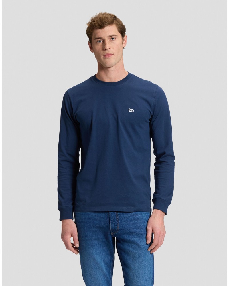 LS PATCH LOGO TEE	DRESS BLUES