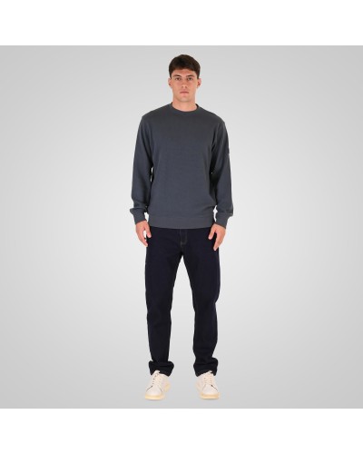 REBASE CREW NECK 262.RTOP-1121 STEEL BLUE