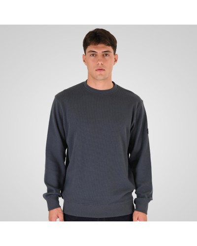 REBASE CREW NECK 262.RTOP-1121 STEEL BLUE