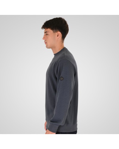 REBASE CREW NECK 262.RTOP-1121 STEEL BLUE