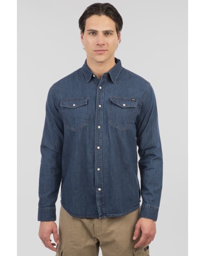 REBASE SHIRT 261.RDS-5067 MIDDLE DENIM BLUE