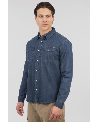 REBASE SHIRT 261.RDS-5067 MIDDLE DENIM BLUE