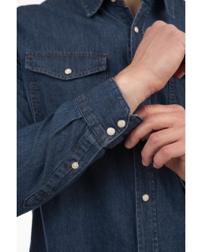 REBASE SHIRT 261.RDS-5067 MIDDLE DENIM BLUE