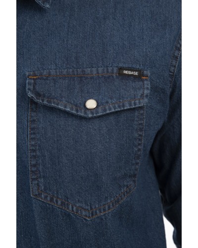 REBASE SHIRT 261.RDS-5067 MIDDLE DENIM BLUE