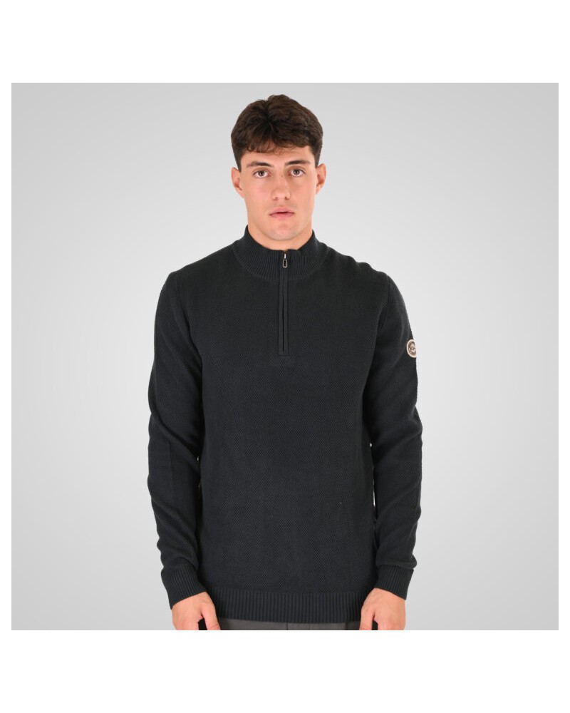 REBASE HALF ZIP KNIT 262.RKNIT-8054 DEEP FOREST