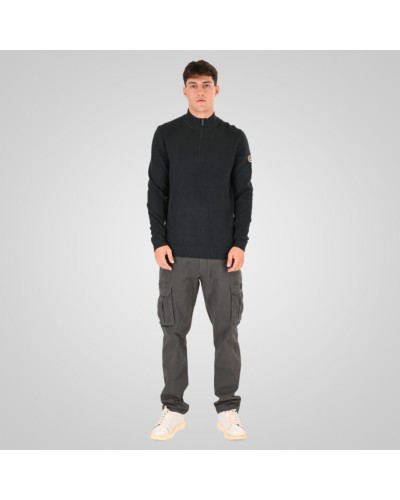REBASE HALF ZIP KNIT 262.RKNIT-8054 DEEP FOREST