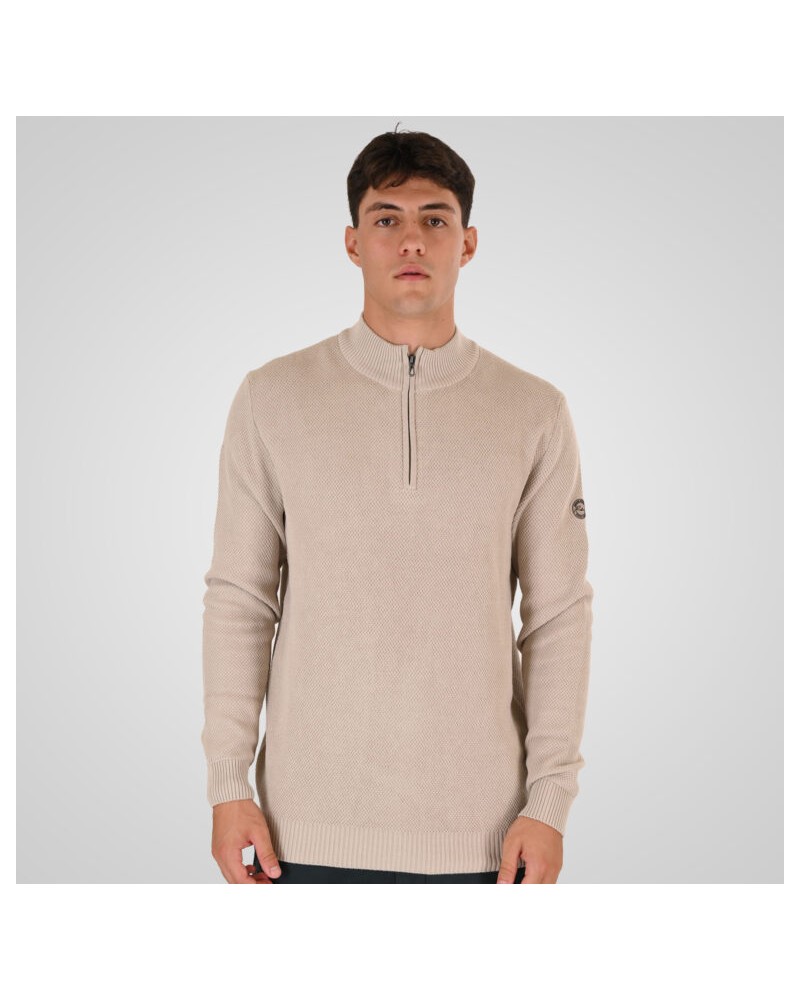 REBASE HALF ZIP KNIT 262.RKNIT-8054 ICE