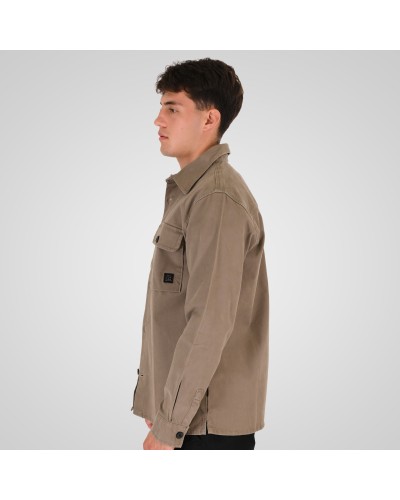 REBASE OVERSHIRT (RELAXED FIT) (TWILL FABRIC) 262.RGS-5210 TAUPE