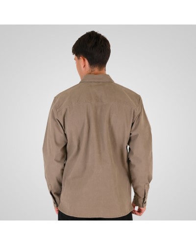REBASE OVERSHIRT (RELAXED FIT) (TWILL FABRIC) 262.RGS-5210 TAUPE