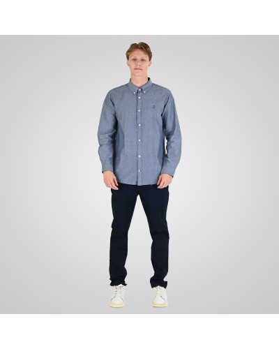 REBASE SHIRT 262.RGS-5205 OXFORD BLUE MELANGE