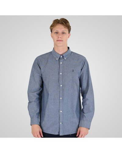 REBASE SHIRT 262.RGS-5205 OXFORD BLUE MELANGE
