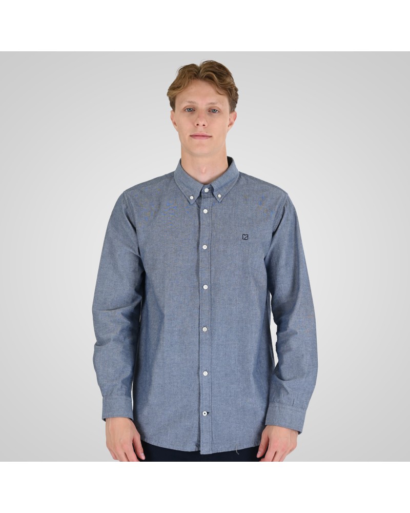 REBASE SHIRT 262.RGS-5205 OXFORD BLUE MELANGE