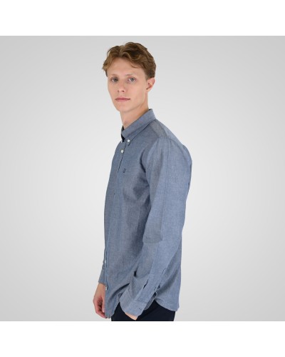 REBASE SHIRT 262.RGS-5205 OXFORD BLUE MELANGE