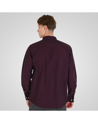 REBASE SHIRT 262.RGS-5205 BORDEAUX MELANGE