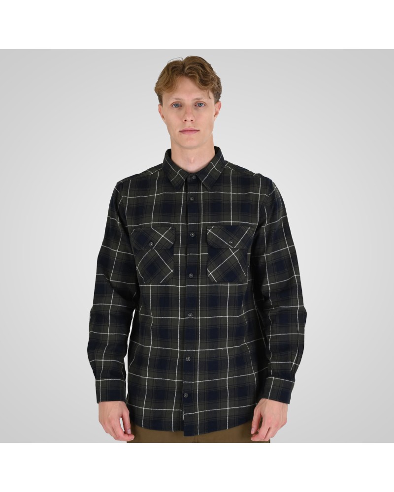 REBASE SHIRTS FLANNEL 262.RGS-5211 CC2 OLIVE BLUE