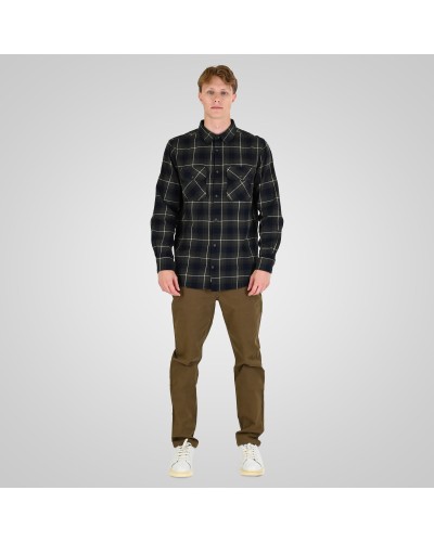 REBASE SHIRTS FLANNEL 262.RGS-5211 CC2 OLIVE BLUE