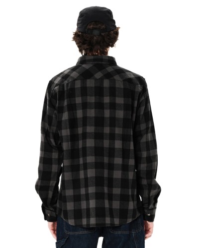 EMERSON CHECKERED FLANNEL BUTTON DOWN SHIRT 262.EM60.80 PINE GREY/BLACK