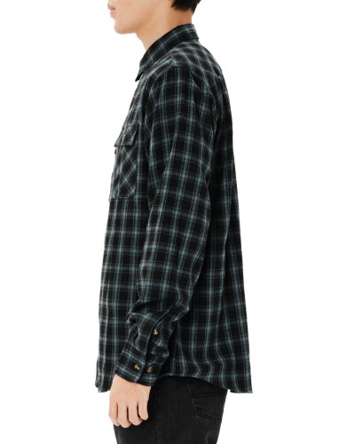 EMERSON CHECKERED FLANNEL BUTTON DOWN SHIRT 262.EM60.80 PINE GREEN/BLACK