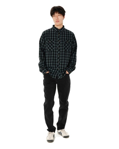 EMERSON CHECKERED FLANNEL BUTTON DOWN SHIRT 262.EM60.80 PINE GREEN/BLACK