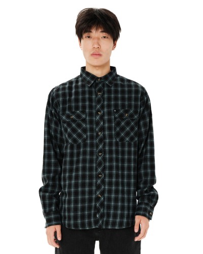 EMERSON CHECKERED FLANNEL BUTTON DOWN SHIRT 262.EM60.80 PINE GREEN/BLACK