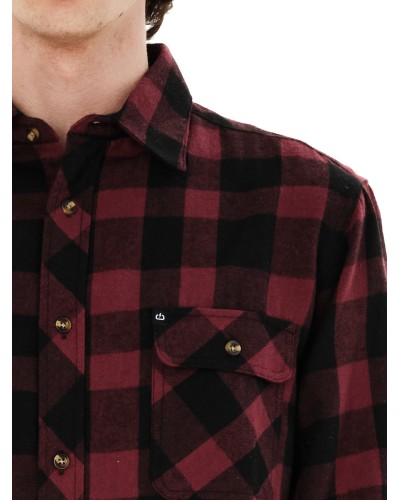 EMERSON CHECKERED FLANNEL BUTTON DOWN SHIRT 262.EM60.80 BEET RED/BLACK