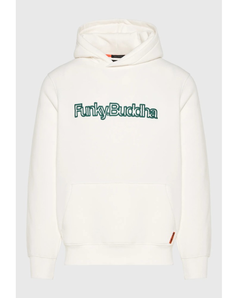 FUNKY BUDDHA HOODIE FBM014-030-06 SNOW WHITE