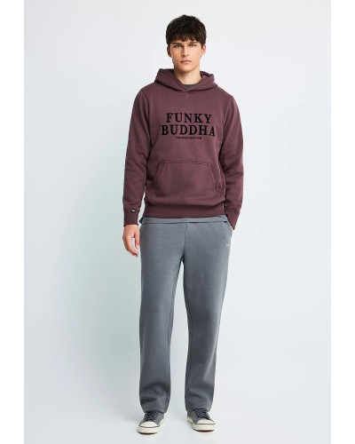 FUNKY BUDDHA HOODIE FBM014-007-06 SHADOW MAUVE