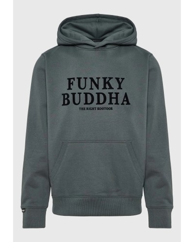 FUNKY BUDDHA HOODIE FBM014-007-06 GREEN STORM