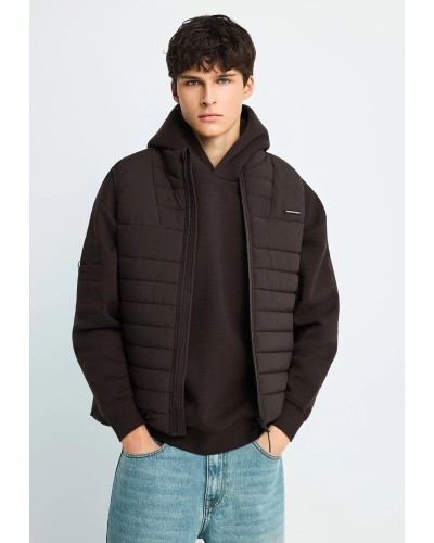 FUNKY BUDDHA JACKET FBM014-001-01 BITTER CHOCOLATE
