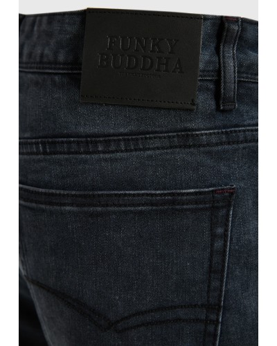 FUNKY BUDDHA JEAN TAPERED FBM014-073-02	BLUE BLACK
