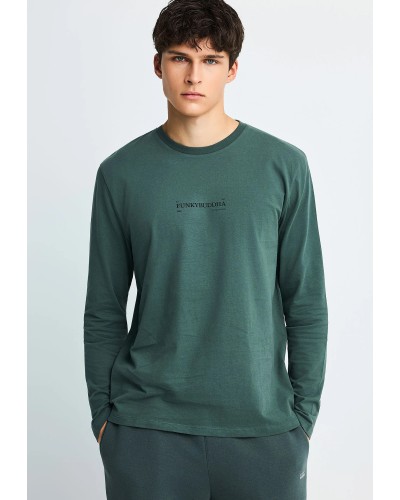 FUNKY BUDDHA LONGSLEEVE FBM014-005-07 GREEN STORM