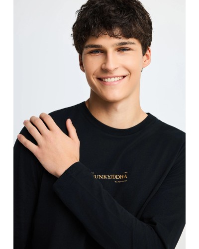 FUNKY BUDDHA LONGSLEEVE FBM014-005-07 BLACK