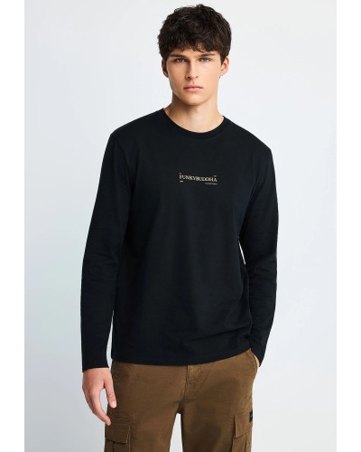 FUNKY BUDDHA LONGSLEEVE FBM014-005-07 BLACK