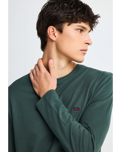 FUNKY BUDDHA LONGSLEEVE FBM014-001-07 GREEN STORM