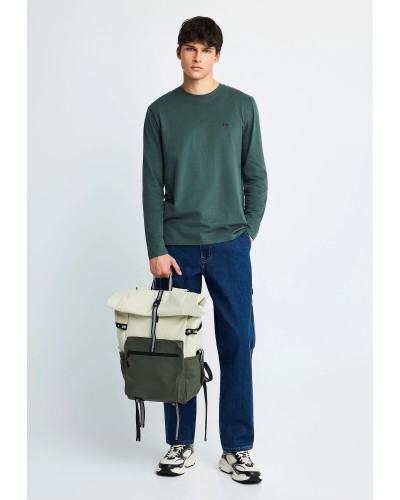 FUNKY BUDDHA LONGSLEEVE FBM014-001-07 GREEN STORM