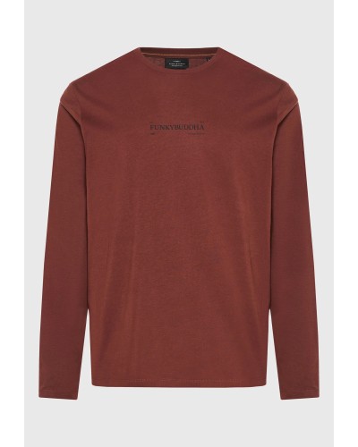 FUNKY BUDDHA LONGSLEEVE FBM014-005-07 HOT CHOCOLATE