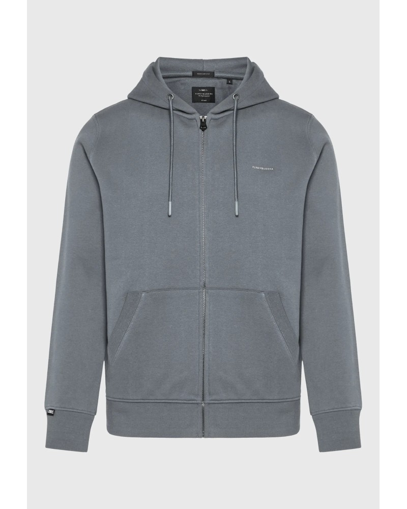 FUNKY BUDDHA FULL ZIP HOODIE FBM014-001-06 ELEPHANT