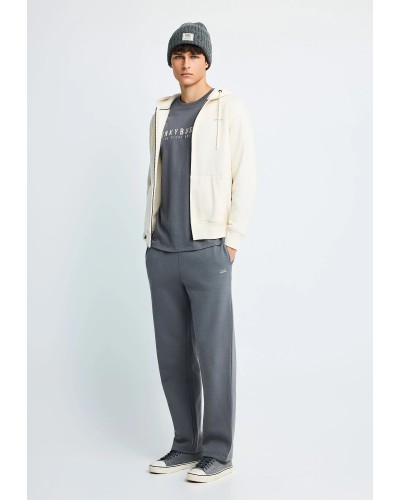 FUNKY BUDDHA FULL ZIP HOODIE FBM014-001-06 CHALK