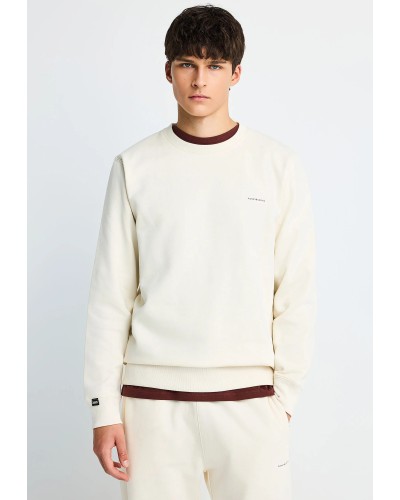 FUNKY BUDDHA SWEATSHIRTS CREW NECK FBM014-003-06	CHALK
