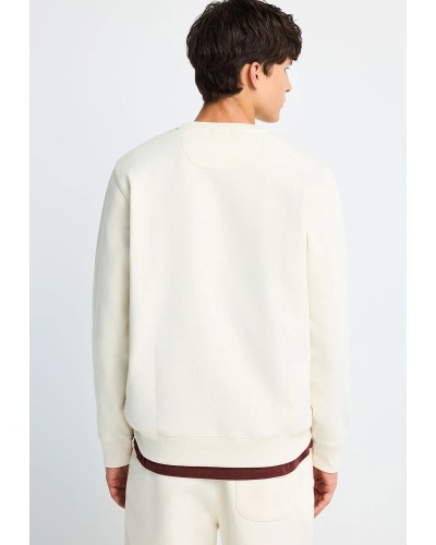FUNKY BUDDHA SWEATSHIRTS CREW NECK FBM014-003-06	CHALK