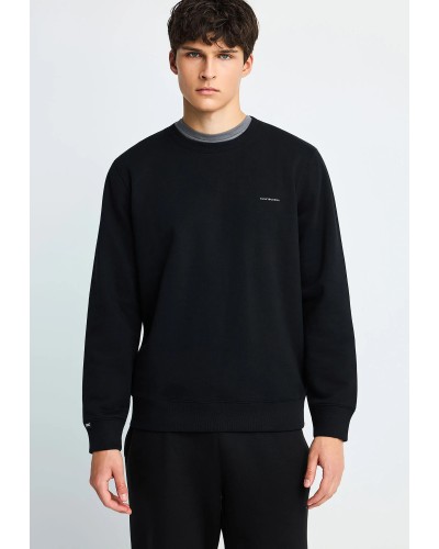FUNKY BUDDHA SWEATSHIRTS CREW NECK FBM014-003-06	BLACK