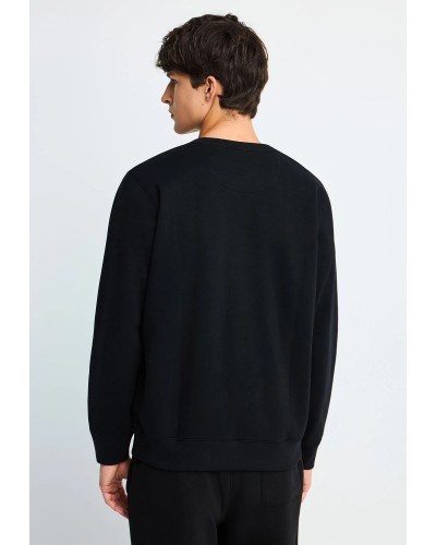 FUNKY BUDDHA SWEATSHIRTS CREW NECK FBM014-003-06	BLACK