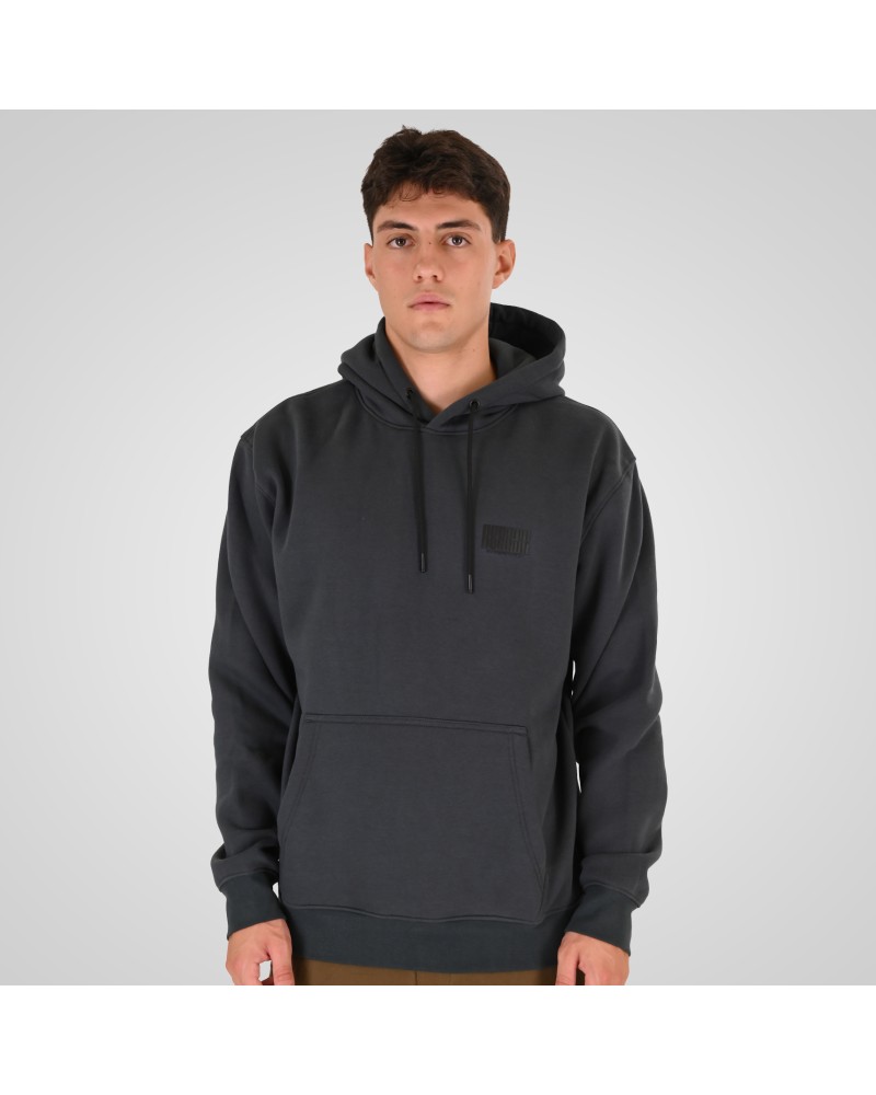 REBASE 262RTOP-1110 ANTHRACITE HOODIE FRONT – BACK PRINTED WITH HIGH DENSITY PRINT (RELAXED FIT) (BRUSHED FLEECE)