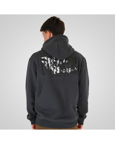 REBASE 262RTOP-1110 ANTHRACITE HOODIE FRONT – BACK PRINTED WITH HIGH DENSITY PRINT (RELAXED FIT) (BRUSHED FLEECE)