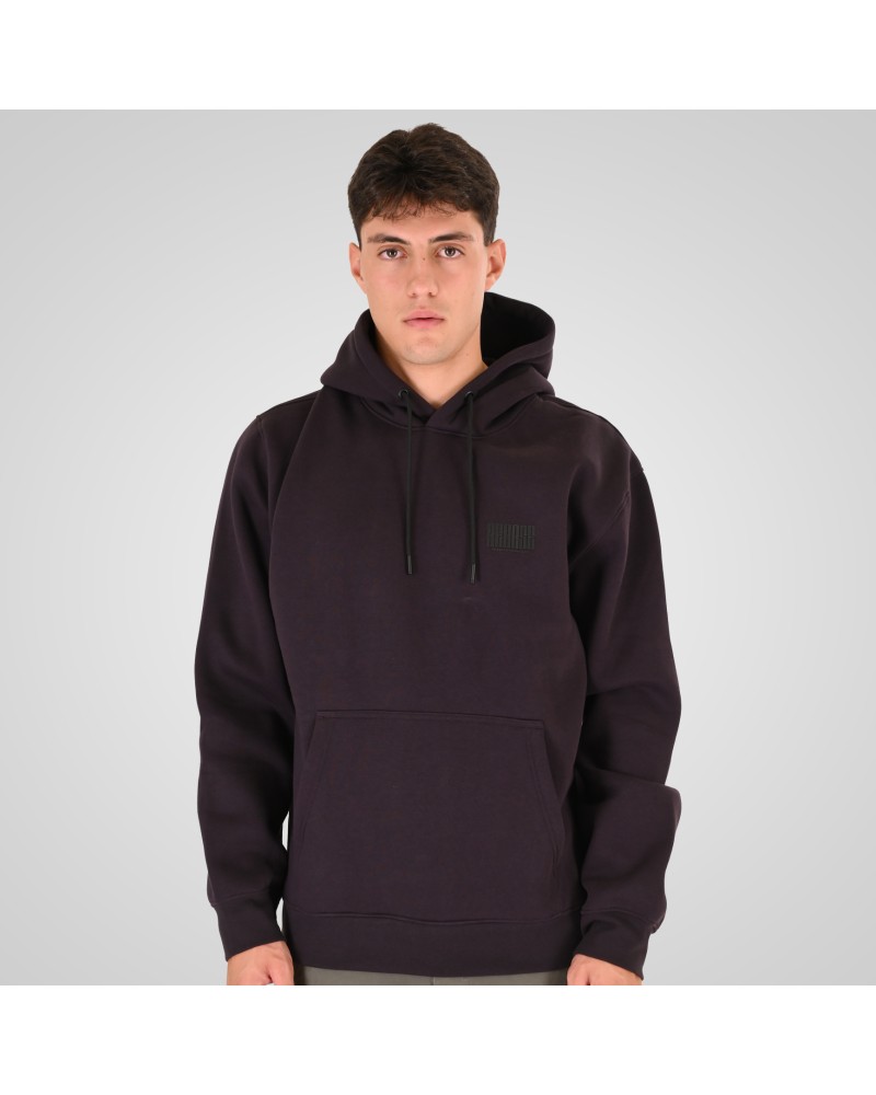 REBASE 262RTOP-1110 AUBERGINE HOODIE FRONT – BACK PRINTED WITH HIGH DENSITY PRINT (RELAXED FIT) (BRUSHED FLEECE)