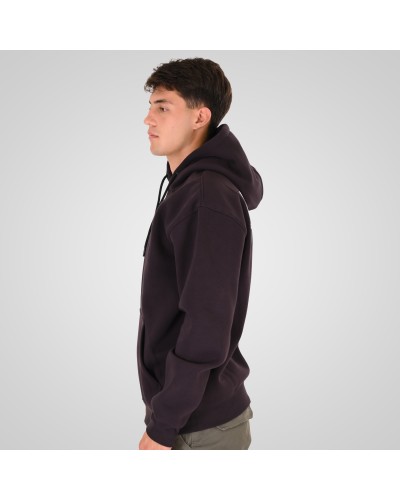 REBASE 262RTOP-1110 AUBERGINE HOODIE FRONT – BACK PRINTED WITH HIGH DENSITY PRINT (RELAXED FIT) (BRUSHED FLEECE)