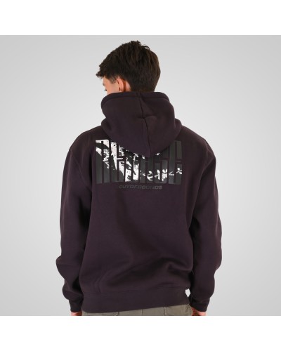 REBASE 262RTOP-1110 AUBERGINE HOODIE FRONT – BACK PRINTED WITH HIGH DENSITY PRINT (RELAXED FIT) (BRUSHED FLEECE)