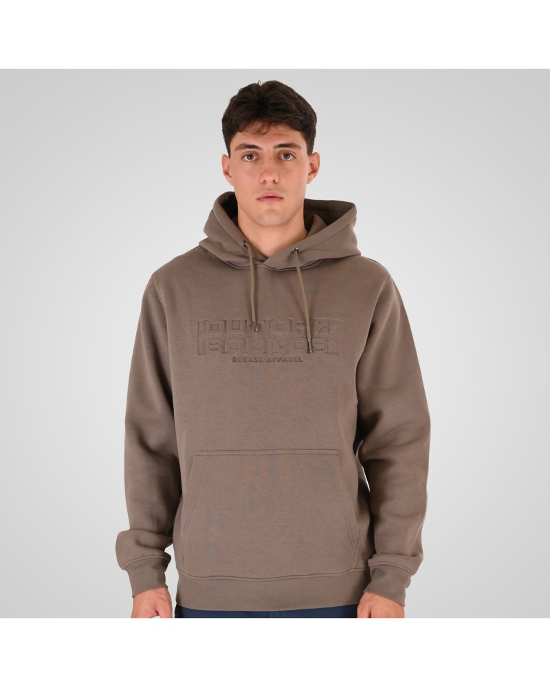 REBASE 262RTOP-1103 TAUPE WITH PRESSED-EMBOSSED PRINT (BRUSHED FLEECE)